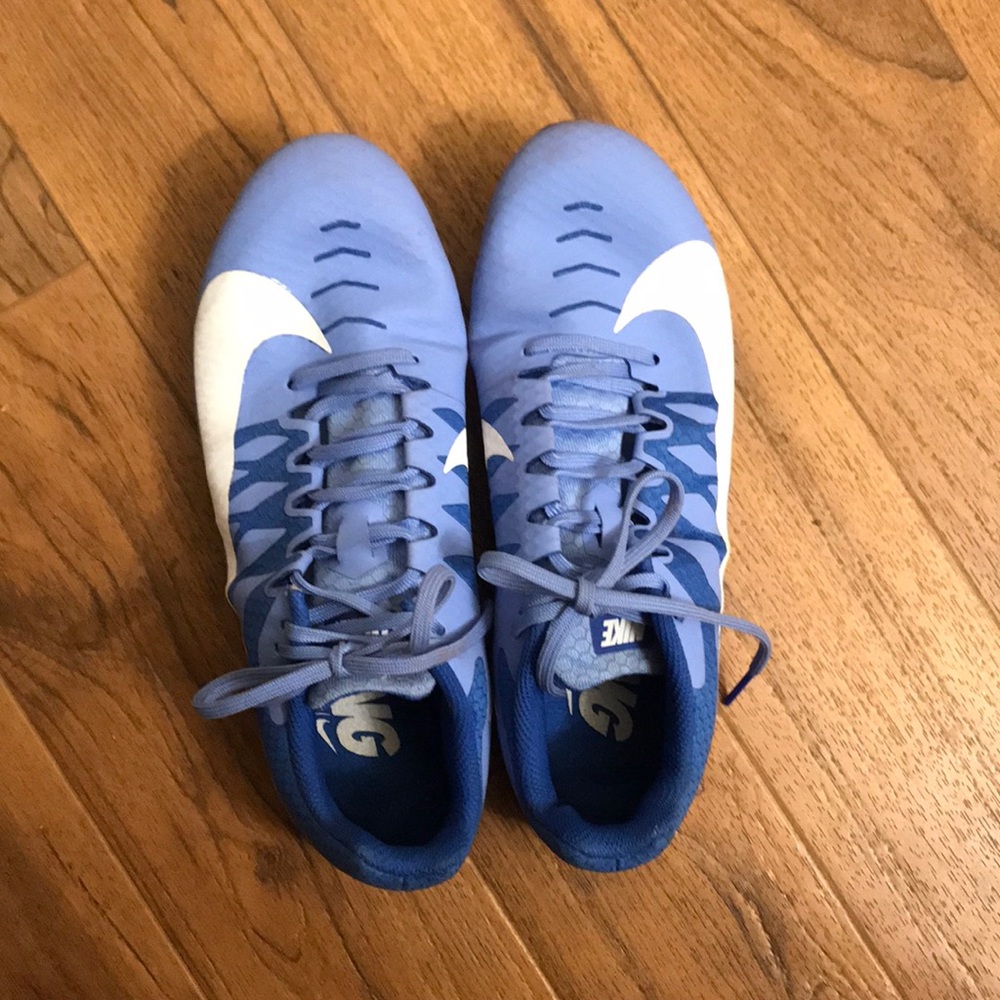 Blue nike sprint spikes